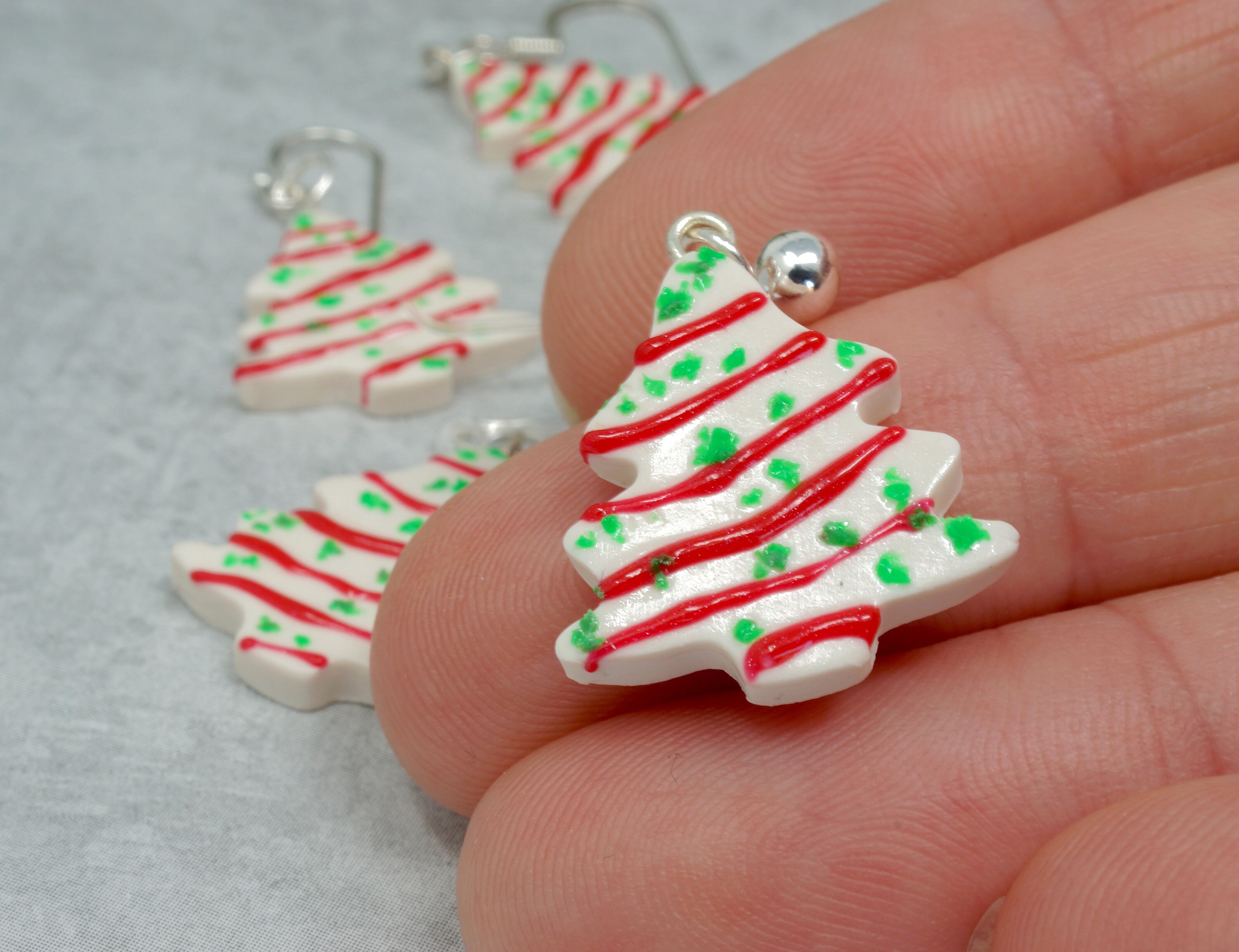 Christmas Tree Cake Earrings Little Debbie Cake Nylon Etsy UK
