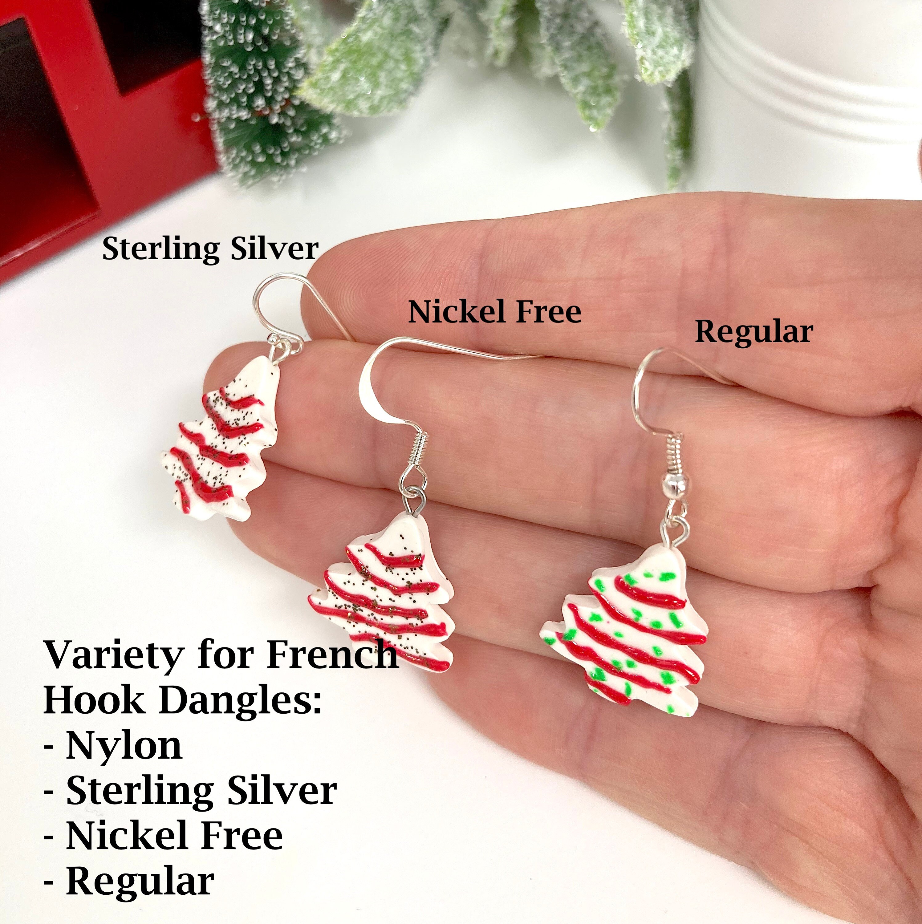 Christmas Tree Cake Earrings Little Debbie Cake Nylon | Etsy UK