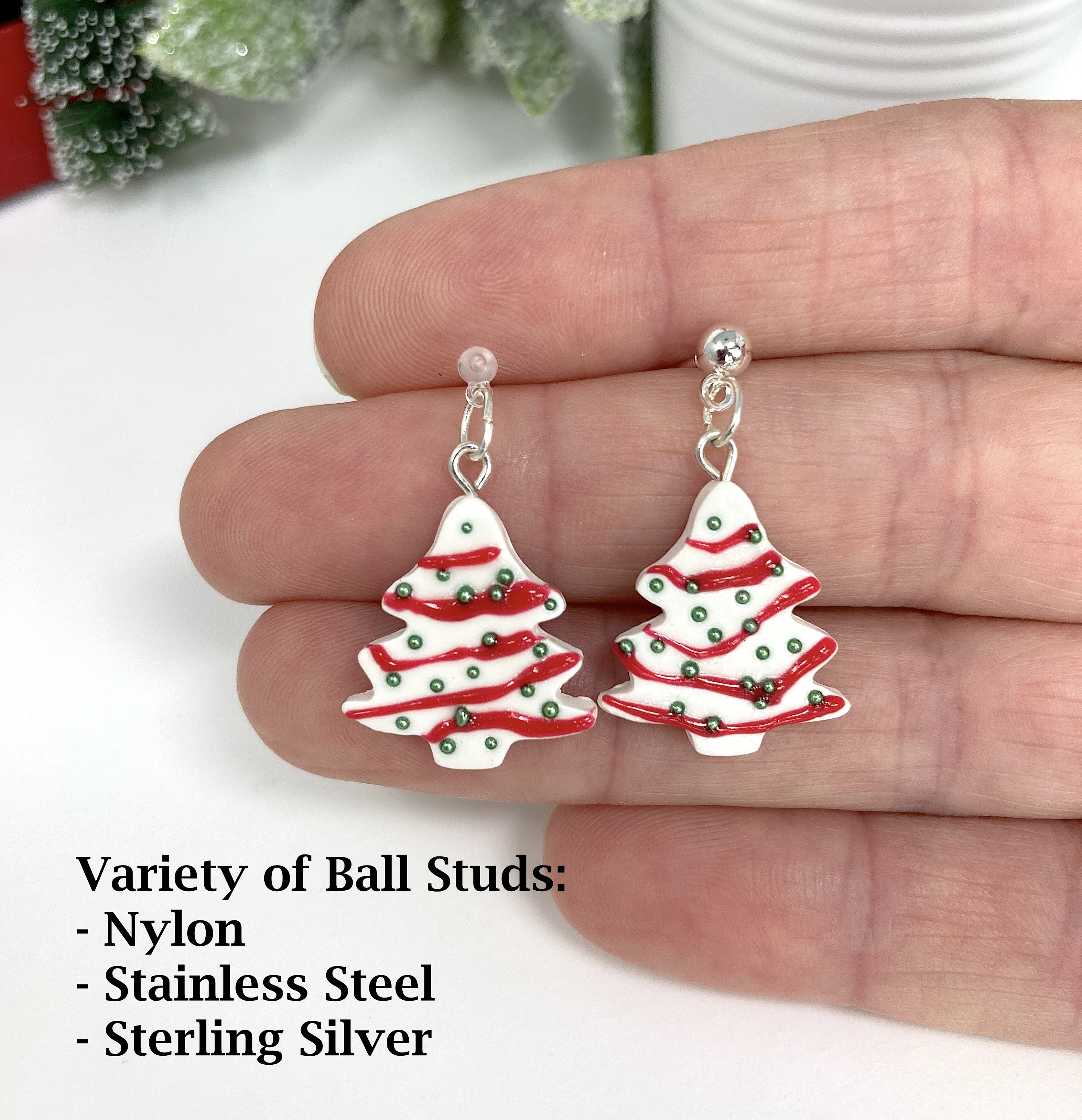Christmas Tree Cake Earrings Little Debbie Cake Nylon Etsy UK