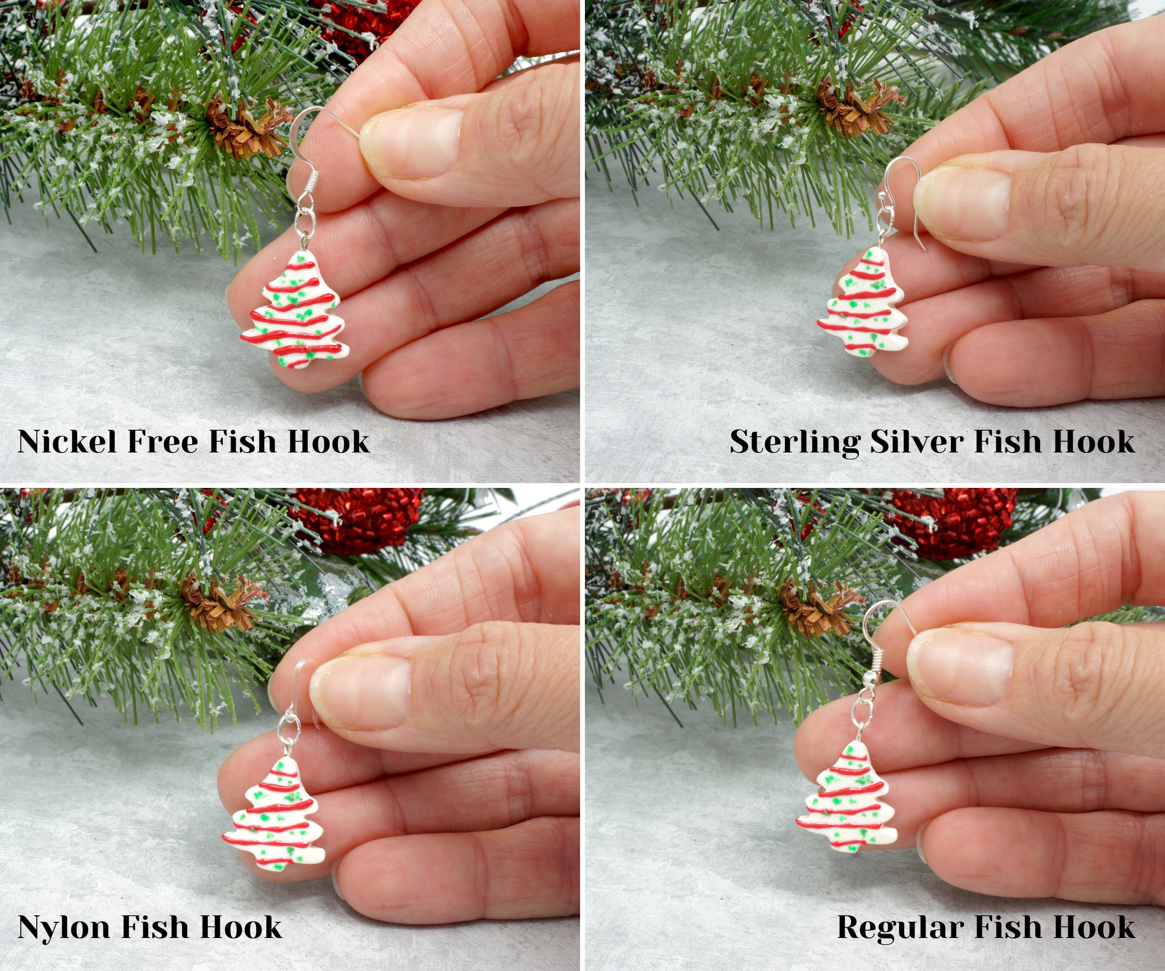 Christmas Tree Cake Earrings Little Debbie Cake Nylon Etsy UK