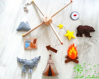 Camping Baby Mobile Etsy