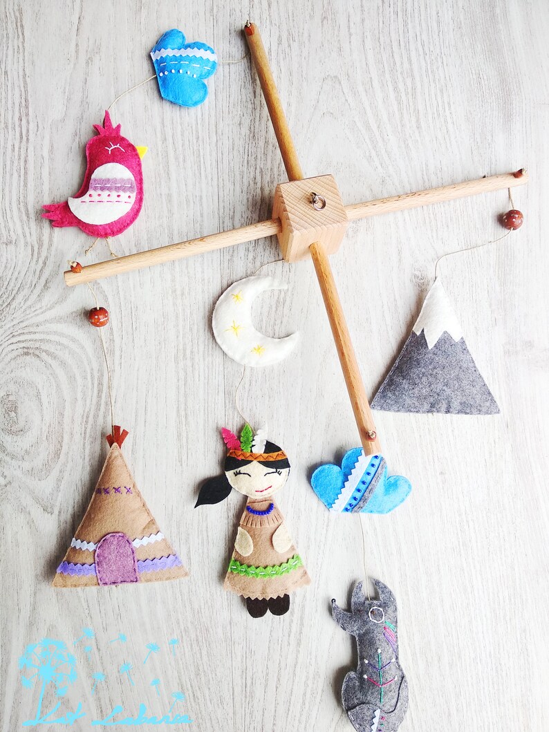 Tribal Baby Mobile Indian Girl Mobile Tribal Bedroom Etsy