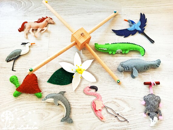 Florida Wildlife Mobile Coastal Water Animals Decoration Etsy