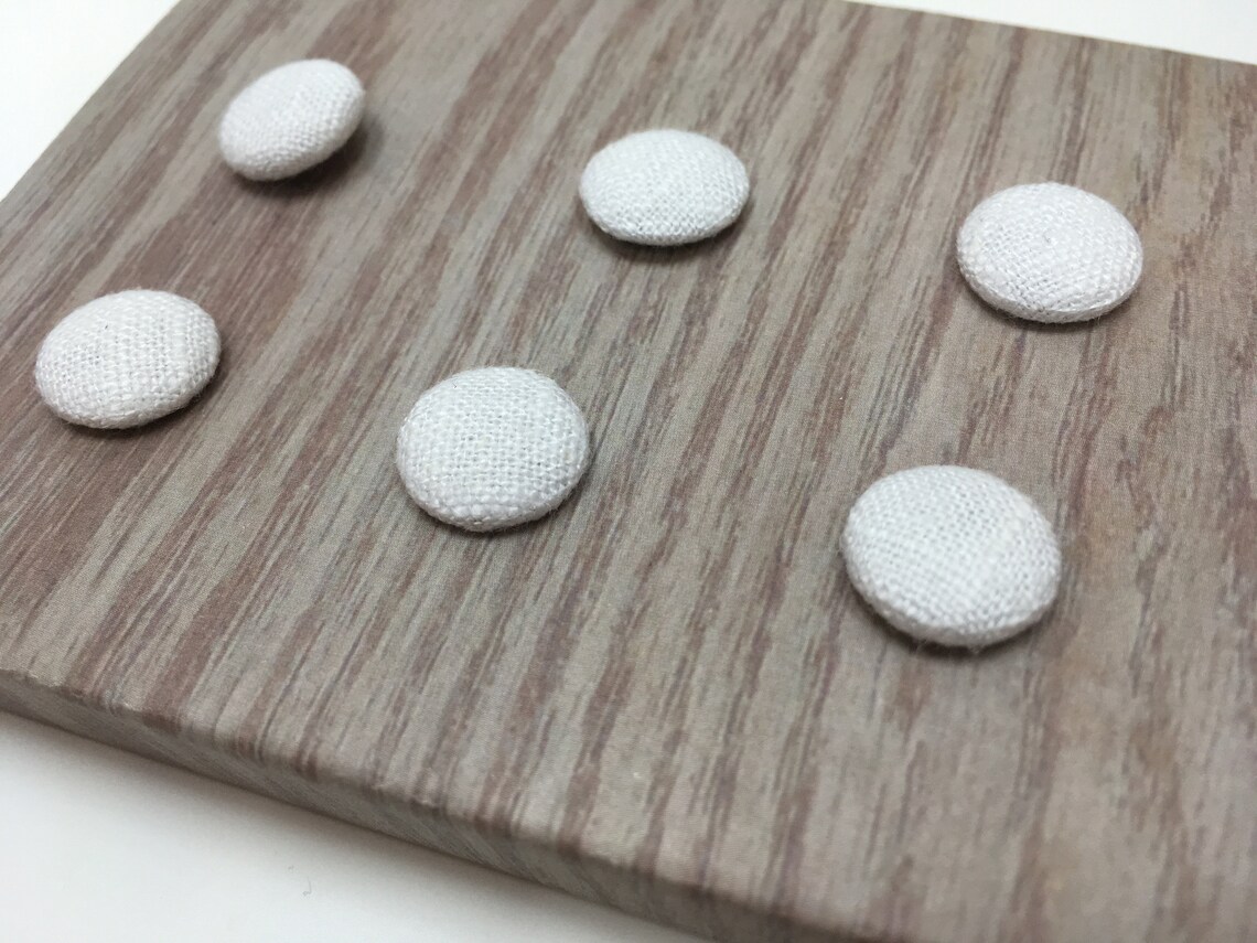 Cloth Push Pins Made of Natural linen Fabric Long Stem White Etsy