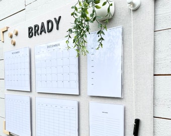 Schedule It! #1: Custom Command Center, 24"x36" Modern Magnetic Board | Calendar, Weekly Schedule, Chore Tracker, Wall Board, Organizer