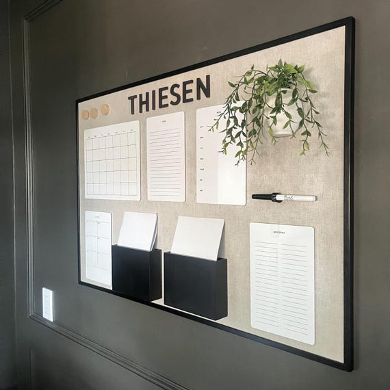 Household Organizer #1: Custom Command Center, 24"x36" Modern Magnetic Board | Calendar, Weekly Schedule, Chore Tracker, Family Wall Board