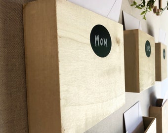 NEW Medium Magnetic Wooden Box: Birch Wood or Painted White Finish, Mail Organizer, Family Organizer, Modern Command Center, Magnet Board