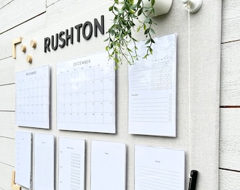 Schedule It! #2: Custom Command Center, 24"x36" Modern Magnetic Board | Calendar, Weekly Schedule, Chore Tracker, Wall Board, Organizer