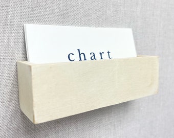 CLEARANCE! Modern Magnetic Businessard Holder: Display your Business Cards in these Birch or Painted White Wooden Business Card Holders