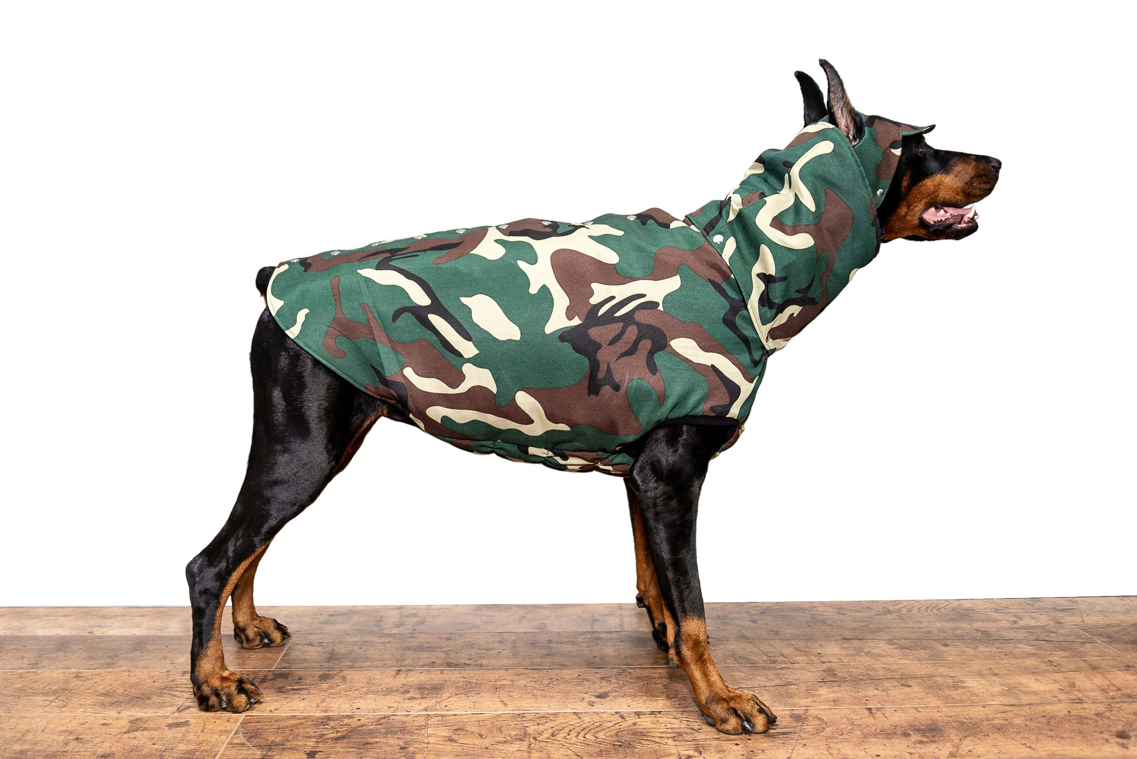 Camouflage Doberman Coat Pet Dog Winter Jacket Doberman Etsy