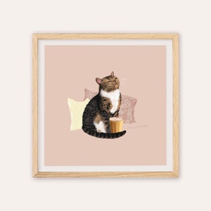 Coffee Cat art print