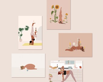 Yoga Ansichtkaarten Set