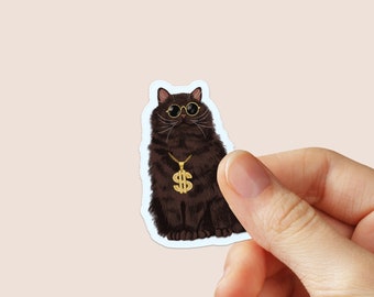 Vinyl Sticker Kaffee Katze