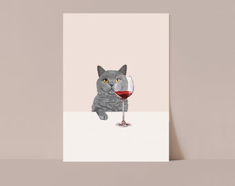 Wein Katze Poster