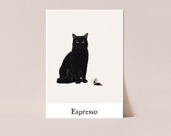 Espresso Cat Postcard