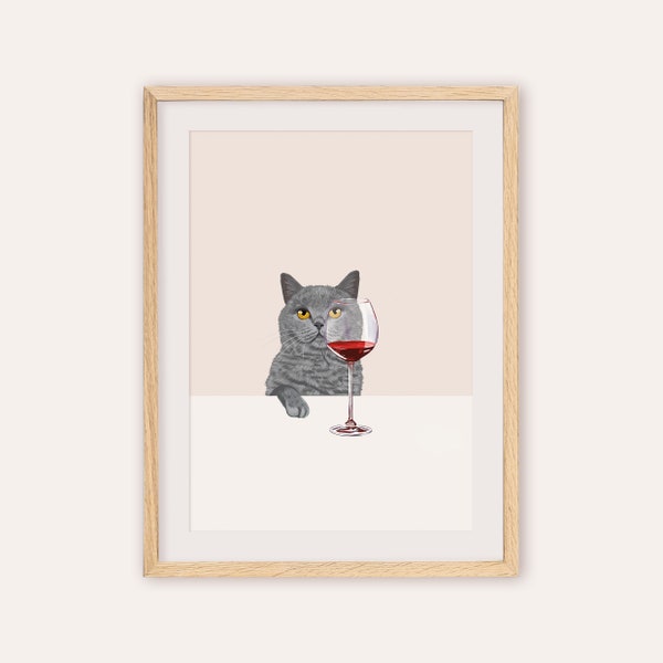 Wein Katze Poster