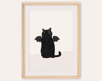 Vampire Cat art print