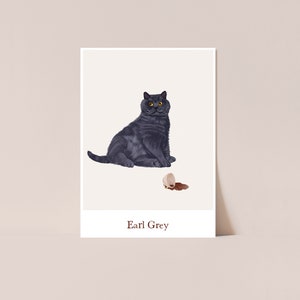 Earl Grey Cat Postcard