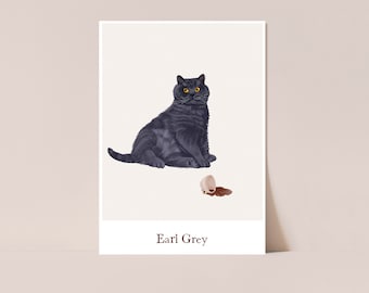 Earl Grey Cat Postkarte