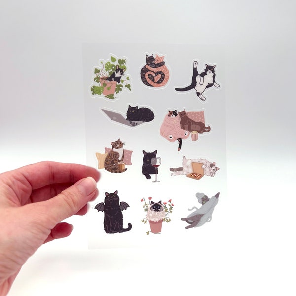 Sticker Bogen - Katzen