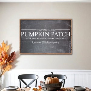 Welcome to the Pumpkin Patch Sign, Modern Farmhouse Fall Wood Sign, Fall Entryway Decor, Fall Wall Decor, Fall Mantle Decor, Autumn Decor