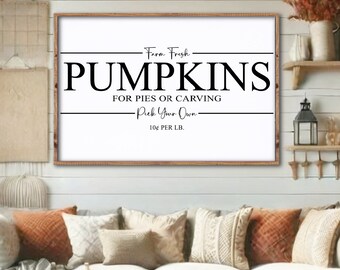 Farm Fresh Pumpkins Fall Sign, Farmhouse Fall Market Wood Sign, Rustic Fall Wood Decor, Fall Sign, Fall Mantle Decor, Autumn Decor