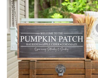 Welcome to the Pumpkin Patch Sign, Modern Farmhouse Fall Wood Sign, Fall Entryway Decor, Fall Wall Decor, Fall Mantle Decor, Autumn Decor