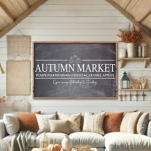Autumn Market Fall Sign, Fall Market Sign, Rustic Fall Wood Sign, Farmhouse Fall Wood Decor, Fall Sign, Fall Mantle Decor, Autumn Decor