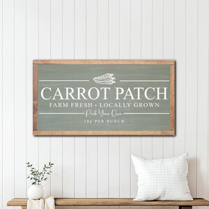 Carrot Patch Sign, Farmhouse Easter Decor, Easter Entryway Decor, Easter Mantel Decor, Spring Decor, Wood Carrot Decor