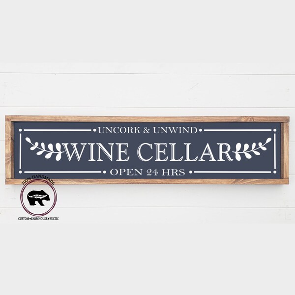 Wine Cellar Sign Etsy