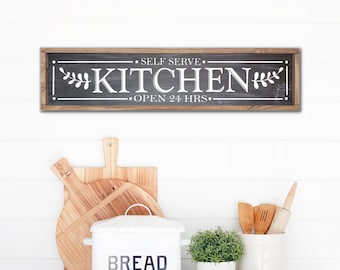 Farmhouse Kitchen Sign - Rustic Kitchen Decor - Self Serve Kitchen Sign