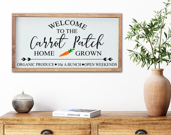 Carrot Patch Sign, Farmhouse Easter Decor, Easter Entryway Decor, Easter Mantel Decor, Spring Decor, Wood Carrot Decor