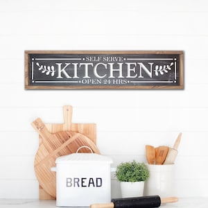 Farmhouse Kitchen Sign - Rustic Kitchen Decor - Self Serve Kitchen Sign