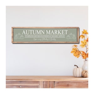 Autumn Market Fall Sign Fall Market Sign Rustic Fall Wood - Etsy