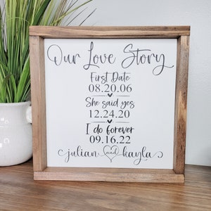 Our Love Story Sign, The First Day, The Yes Day, The Best Day, Custom Wedding Sign, Personalized Wedding Sign, Wood Wedding Decor