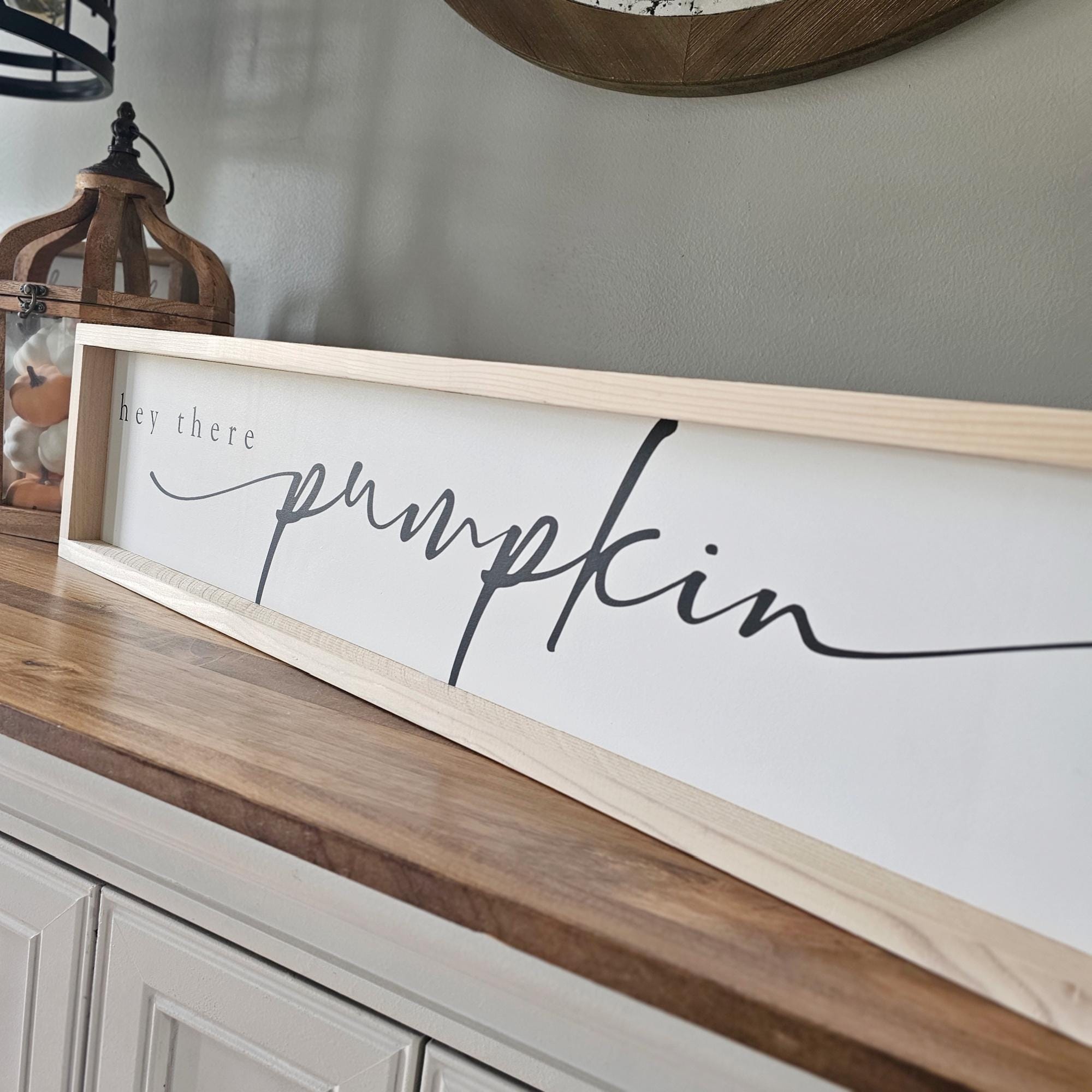 Hey There Pumpkin Fall Sign, Modern Farmhouse Fall Decor, Fall Entryway ...