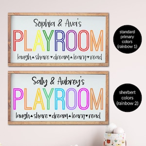 Personalized Playroom Wood Sign, Custom Playroom Sign, Playroom Sign, Playroom Decor, Kids Playroom Wall Decor, Playroom Sign with Names image 8