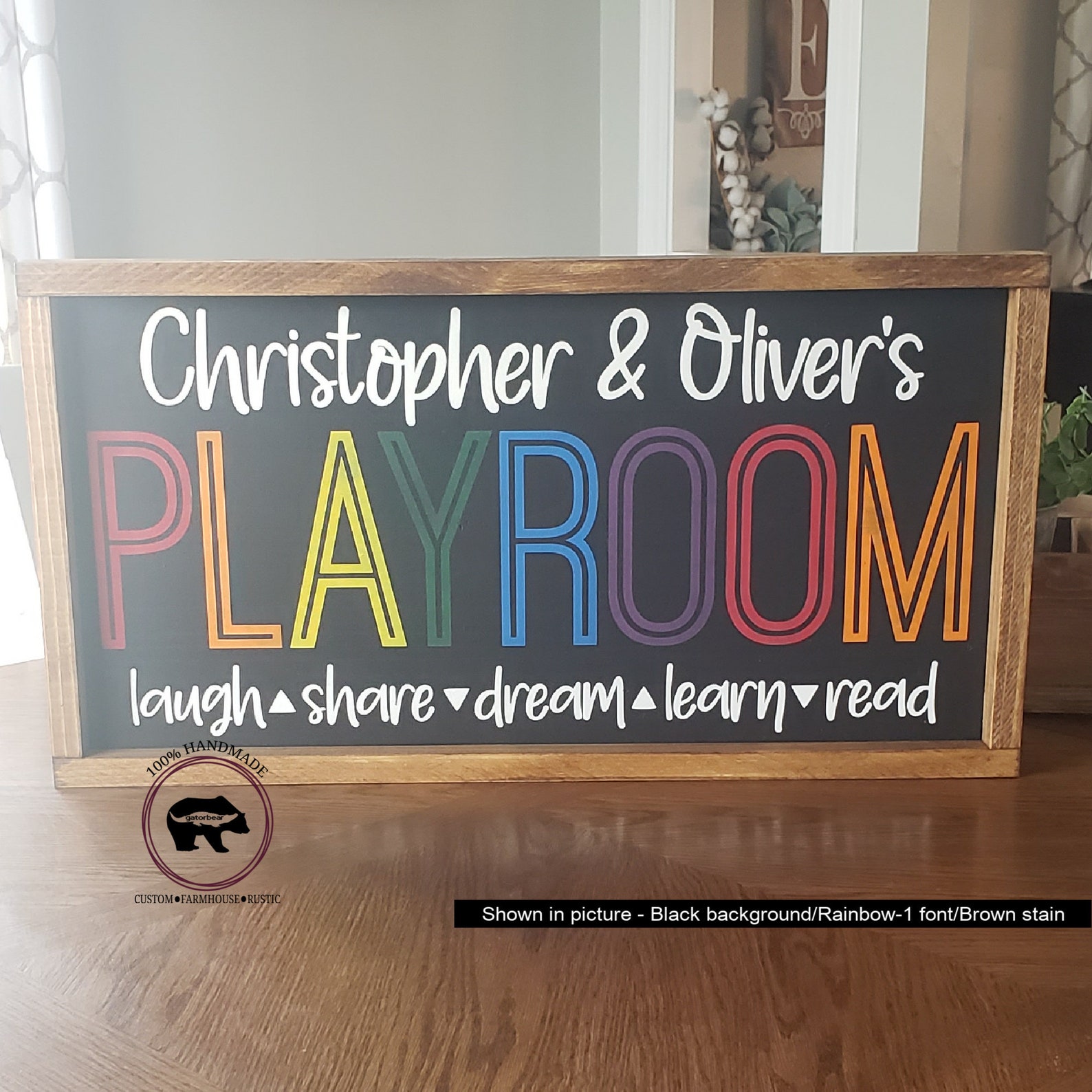 Personalized Playroom Wood Sign Custom Playroom Sign Etsy