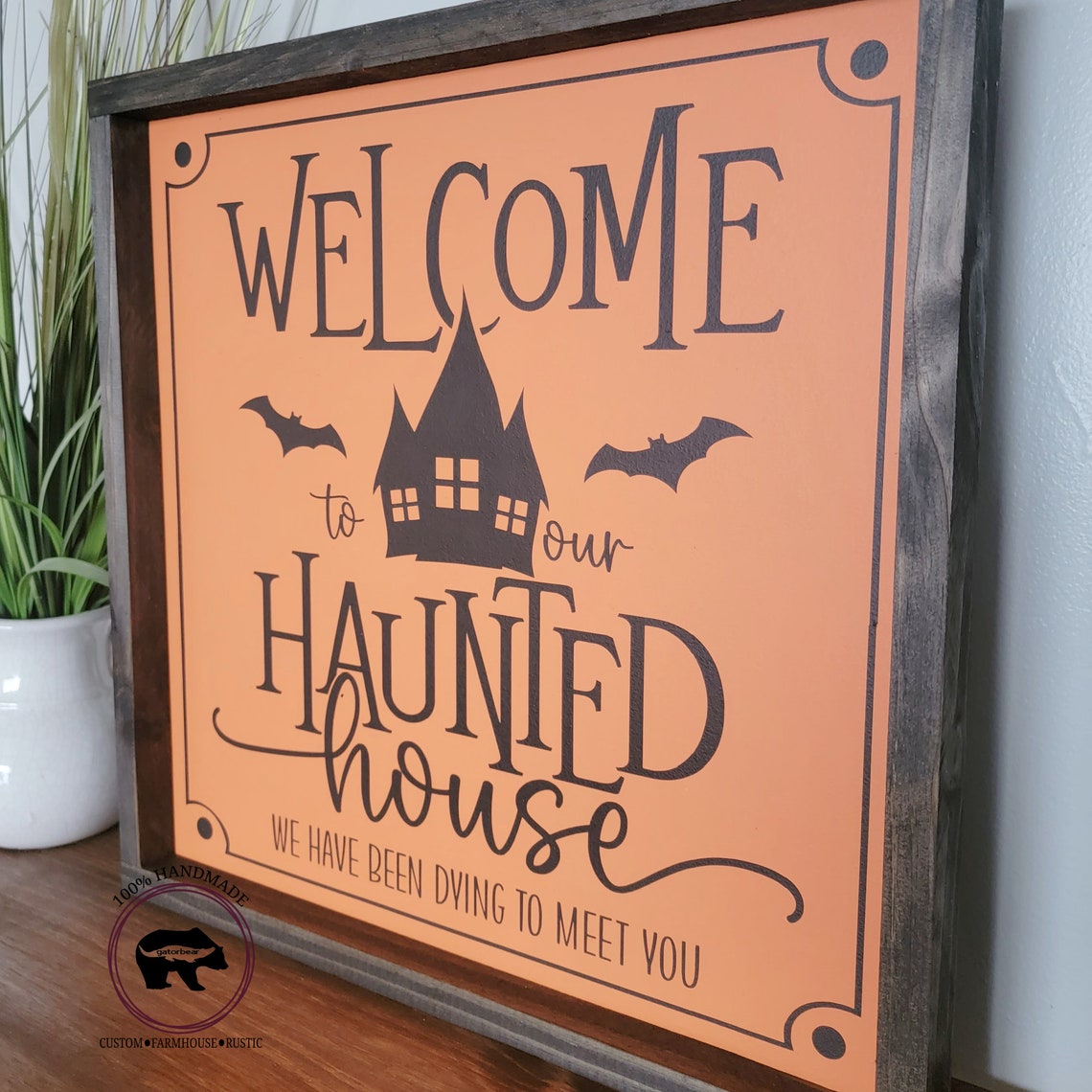 Welcome to Our Haunted House Sign Haunted House Decor - Etsy