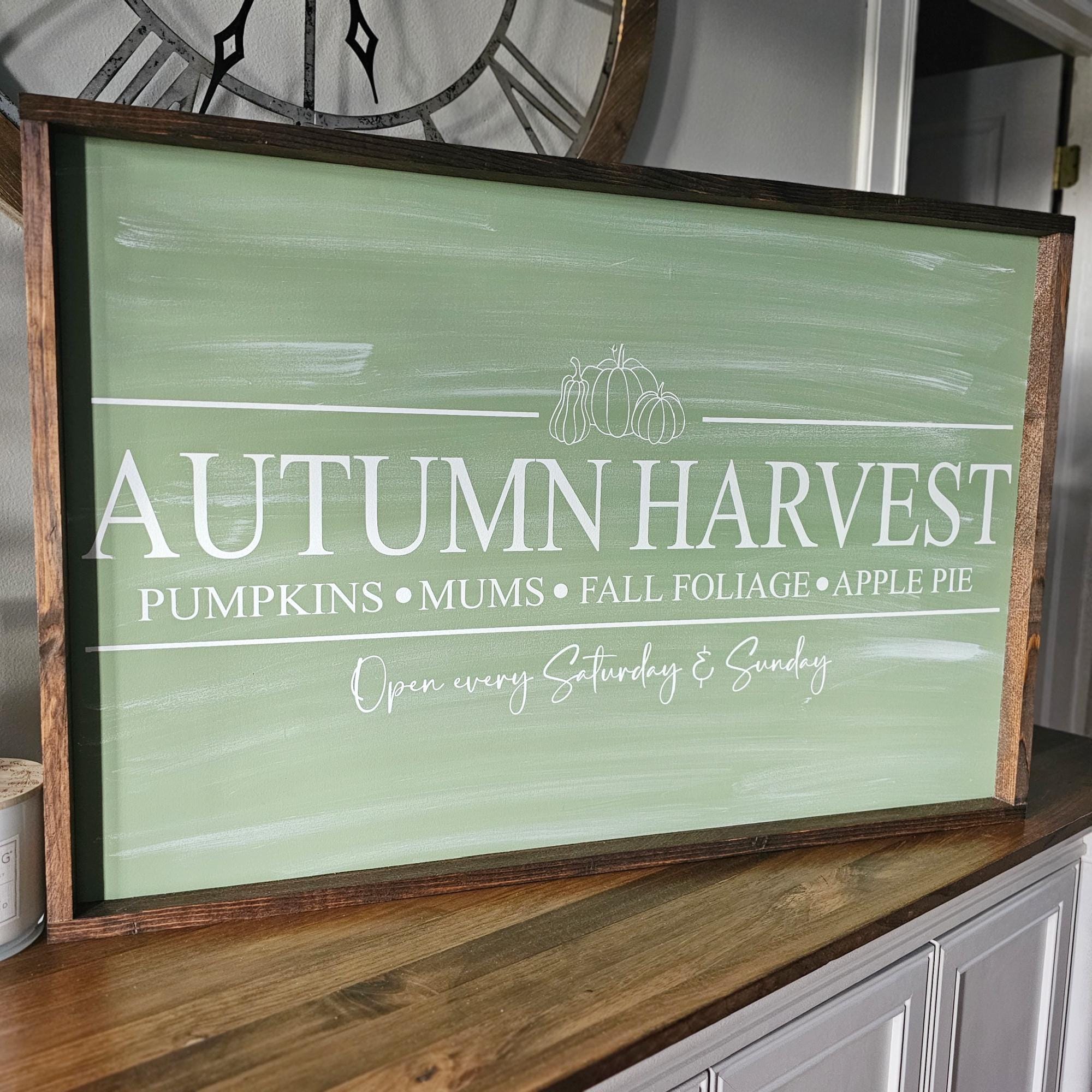 Autumn Harvest Fall Wood Sign, Fall Market Sign, Modern Farmhouse Fall ...