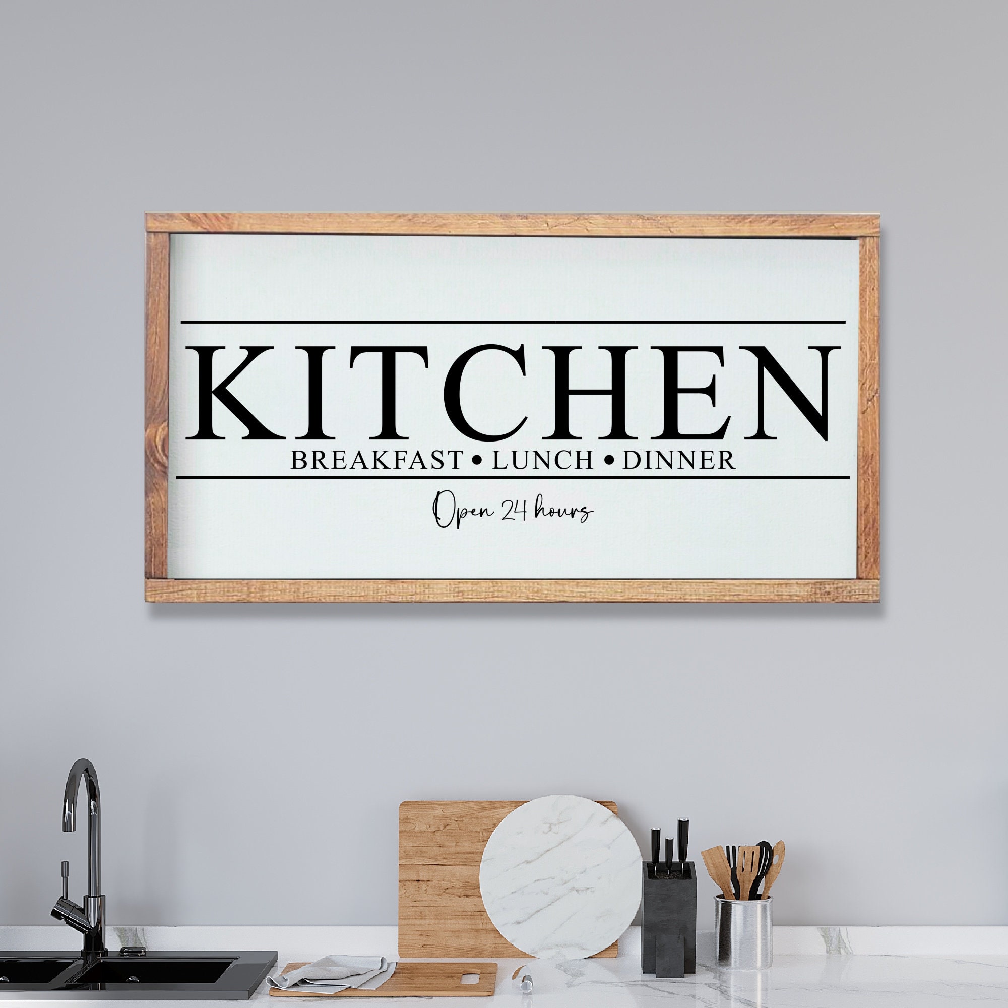 Kitchen Stock Sign Kitchen Sign, Modern Farmhouse Kitchen Sign, Wood Kitchen Sign ...
