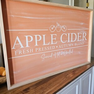 Apple Cider Sign, Modern Farmhouse Fall Coffee Bar Decor, Fall Entryway Decor, Fall Wall Decor, Fall Mantle Decor, Autumn Decor immagine 3