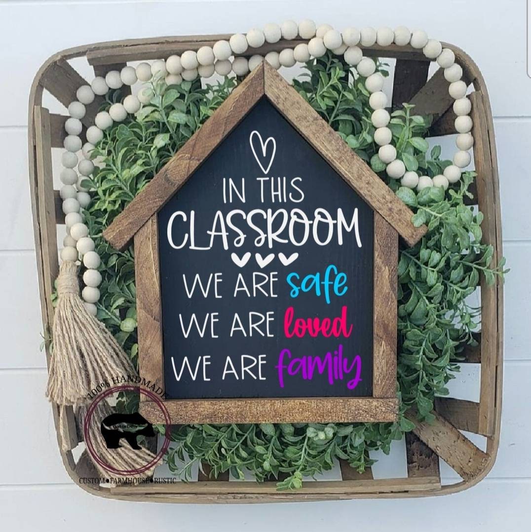 In This Classroom Sign Classroom Decor Classroom Wood Sign Etsy