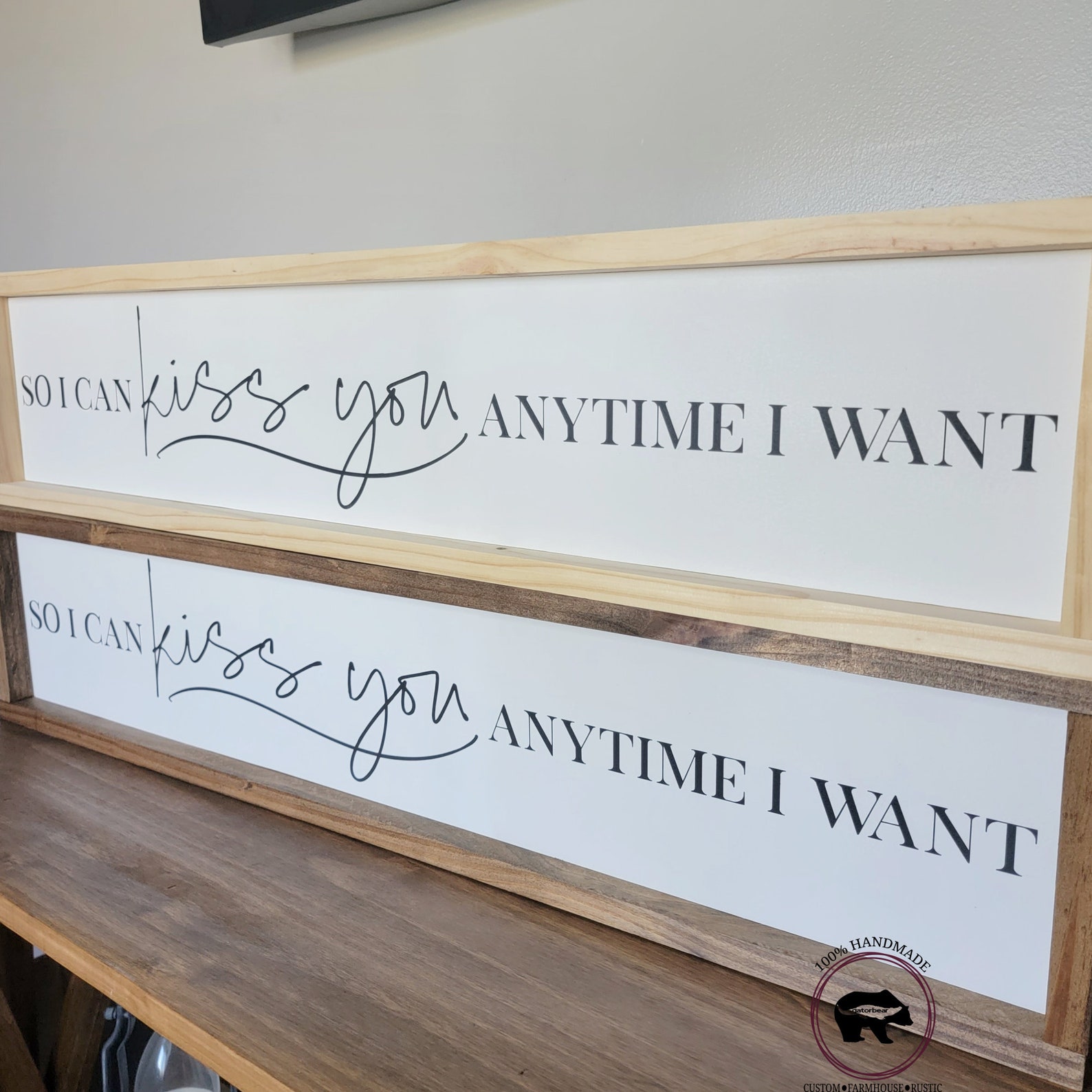 So I Can Kiss You Anytime I Want Sign, Master Bedroom Sign, Wedding ...