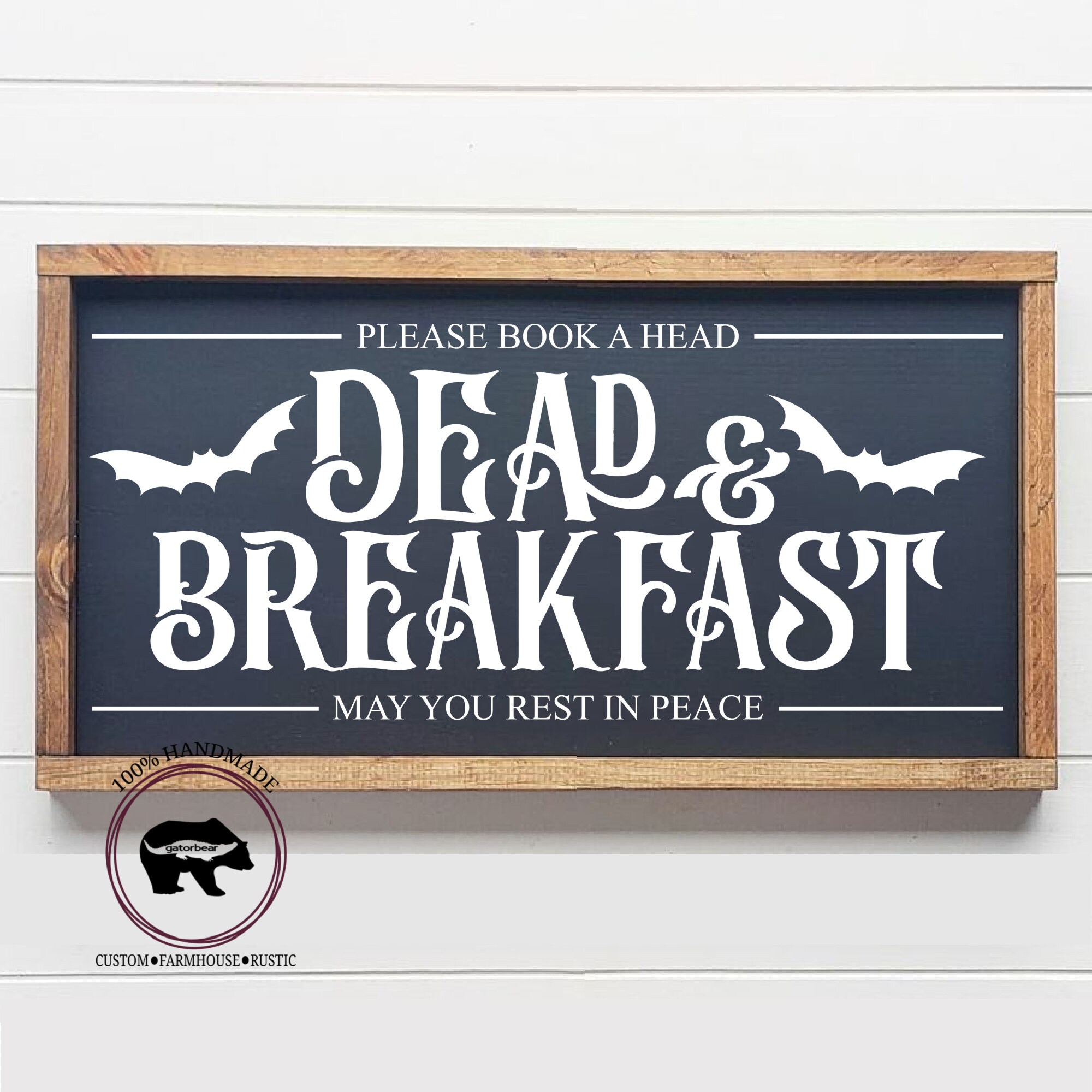 Dead and Breakfast Sign Farmhouse Halloween Sign Halloween Etsy