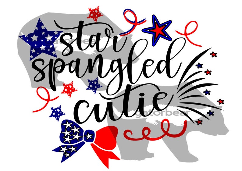 Download 4th of July SVG/PNG/JPG star spangled cutie svg little ...