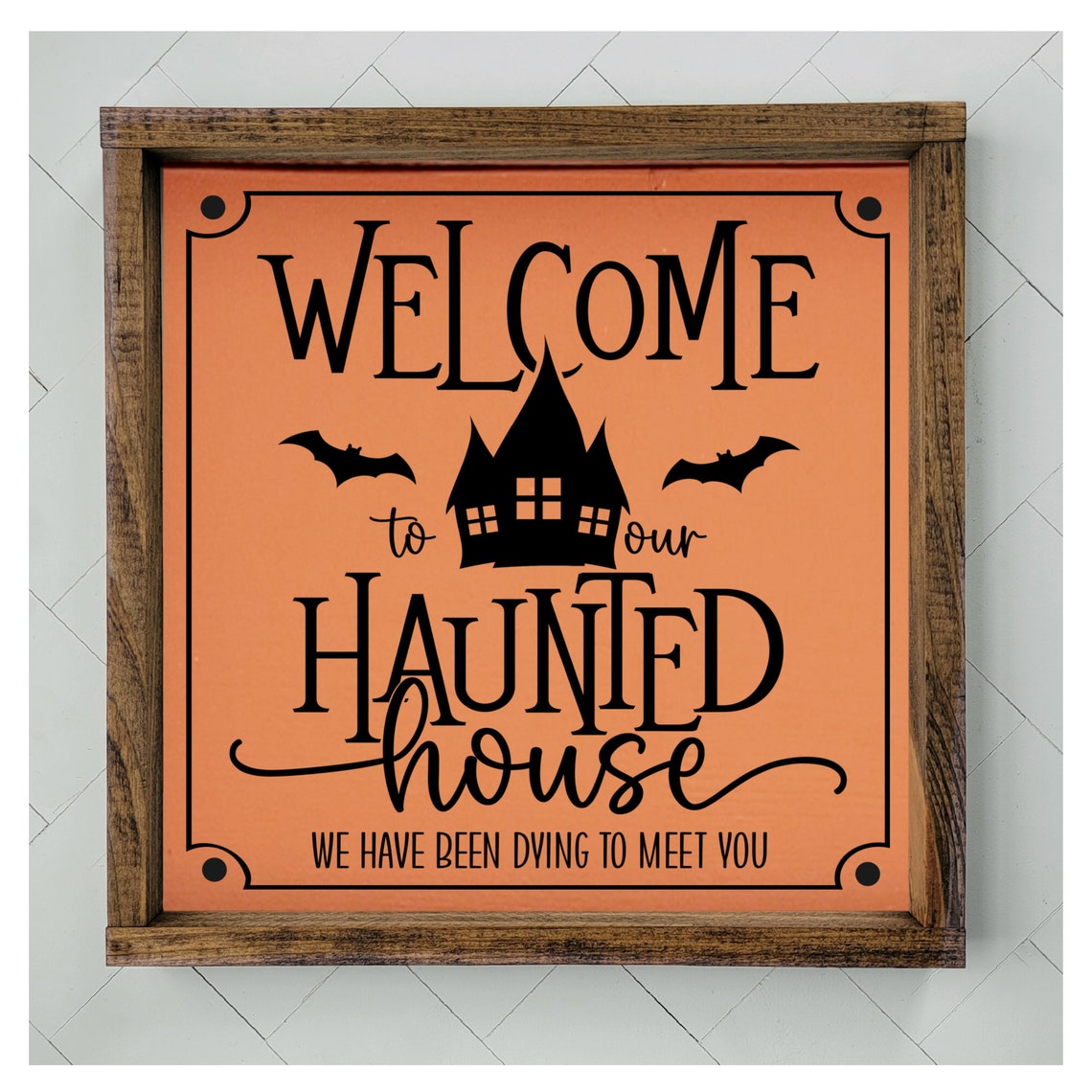 Welcome to Our Haunted House Sign Haunted House Decor - Etsy