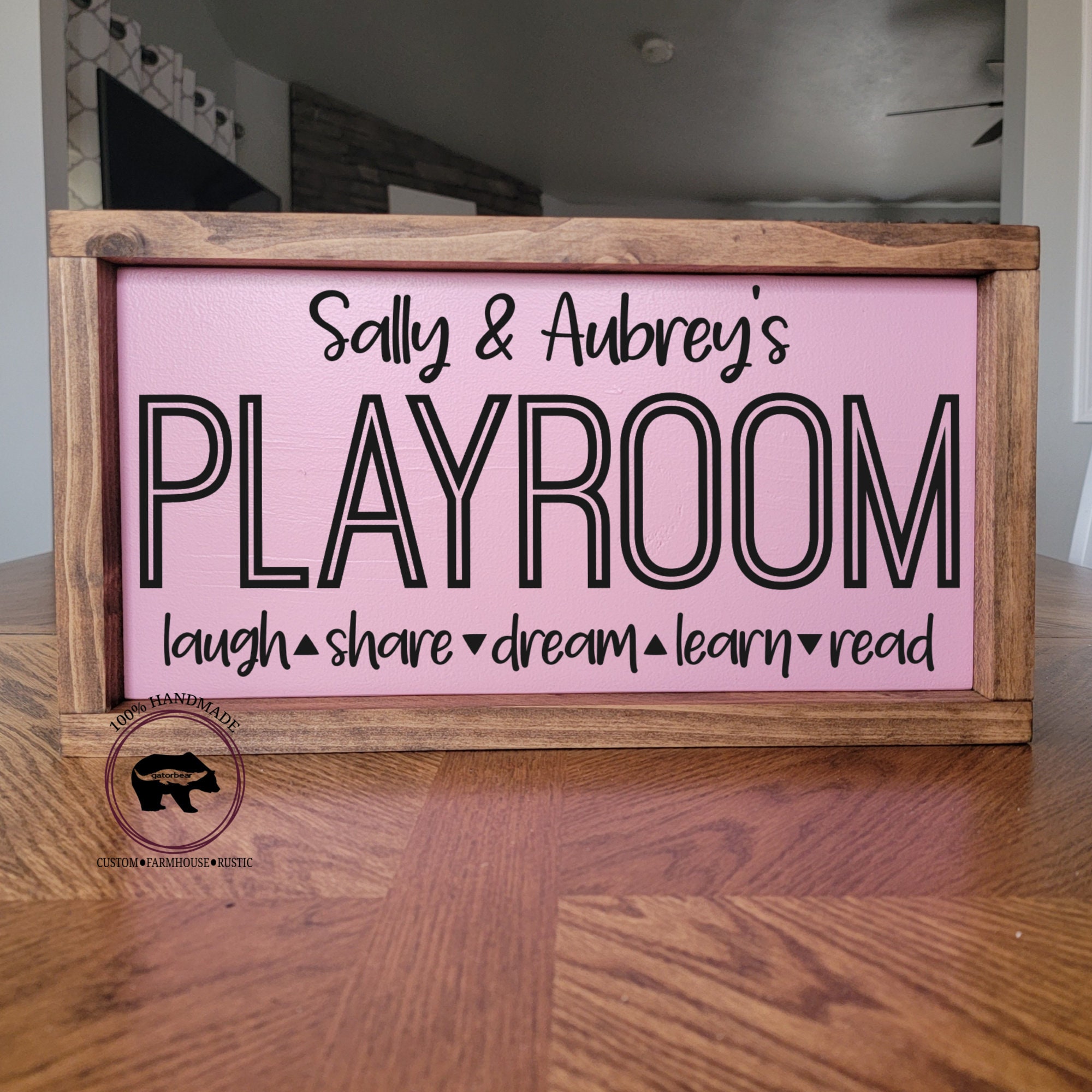 Personalized Playroom Wood Sign Custom Playroom Sign Etsy