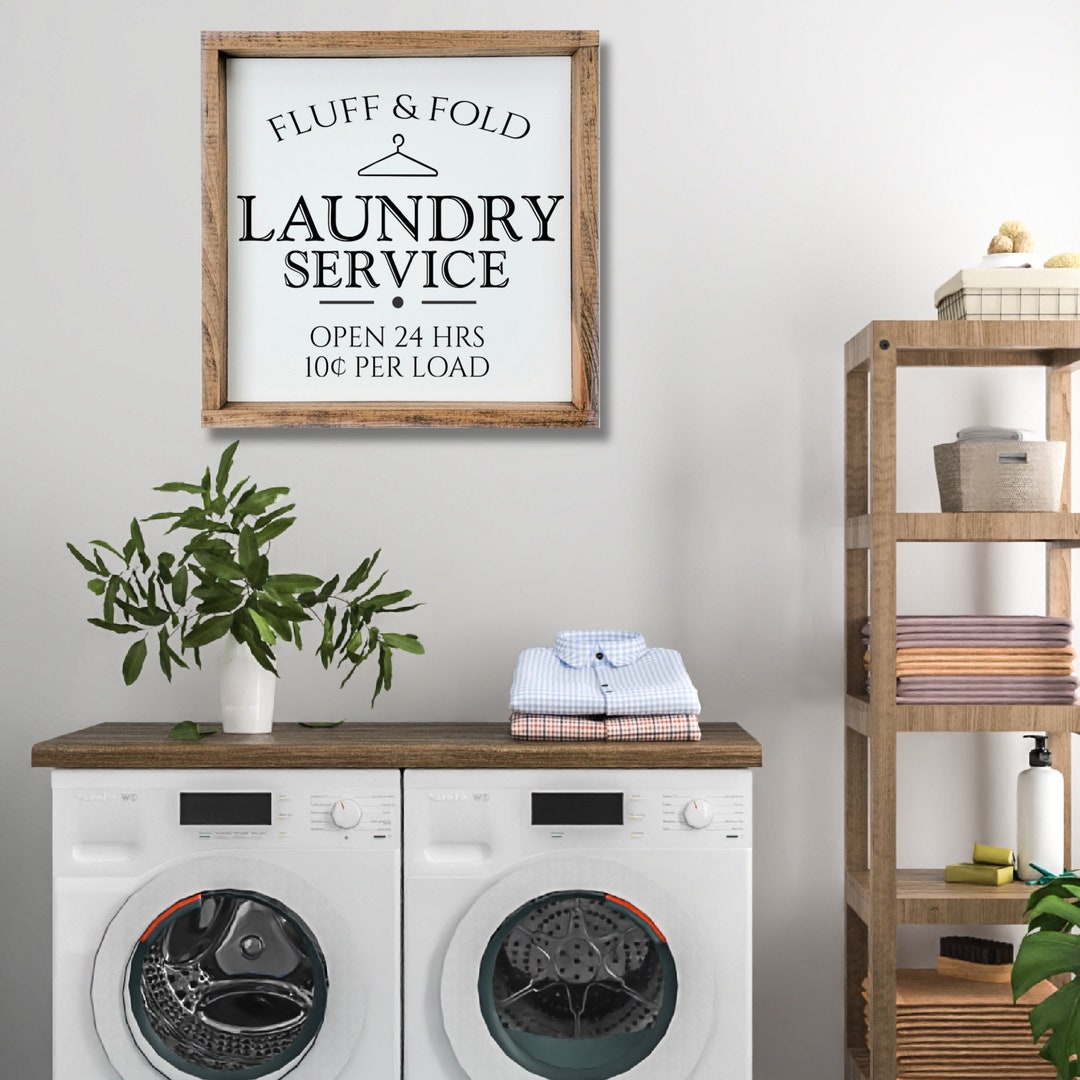 Fluff Sign Fluff and Fold Laundry Sign, Laundry Room Sign, Funny Laundry Sign ...