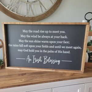 An Irish Blessing St. Patrick's Day Wood Sign, May the Road Rise Up to Meet You, Irish Prayer Sign, St Patricks Day Entryway Wall Decor